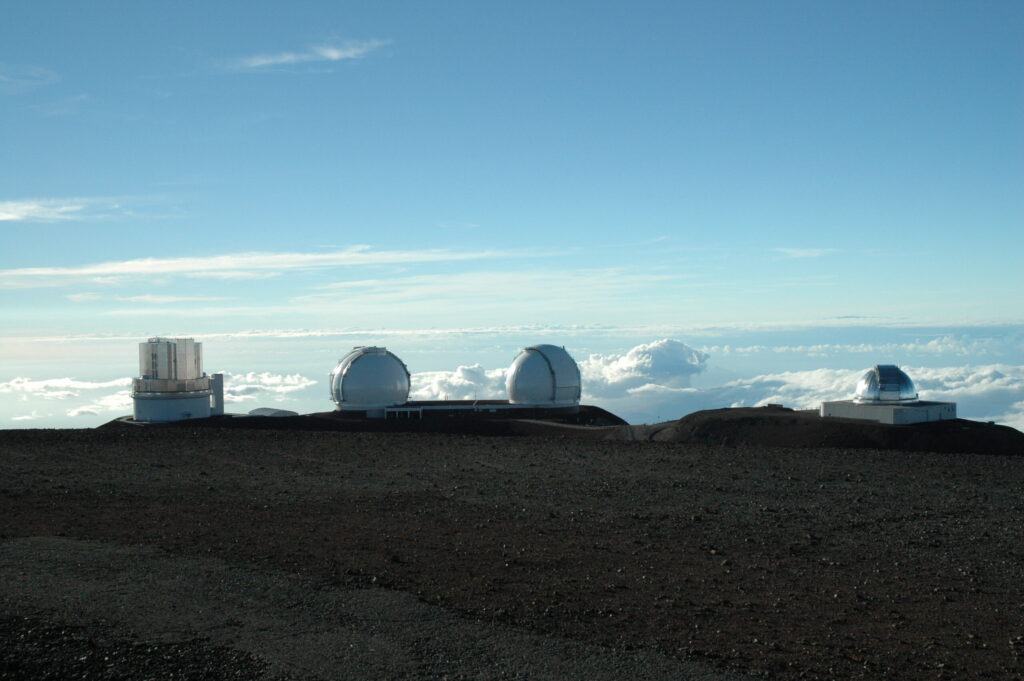Suburu, Keck 1, Keck 2 and NASA Observatories on Mauna Kea